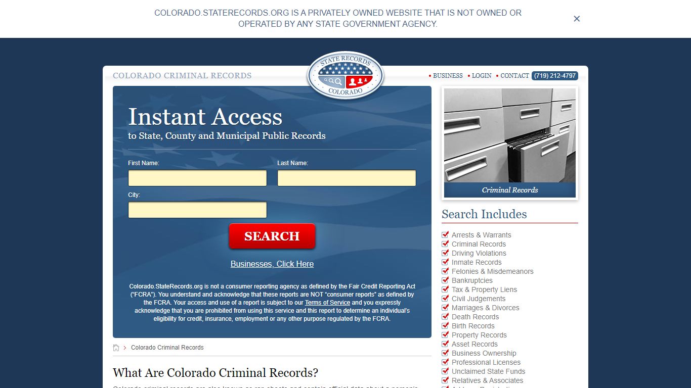 Colorado Criminal Records | StateRecords.org